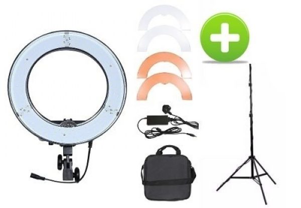 Kit: Iluminador Led Ring Light RL12 +Tripe+ Hotshoe